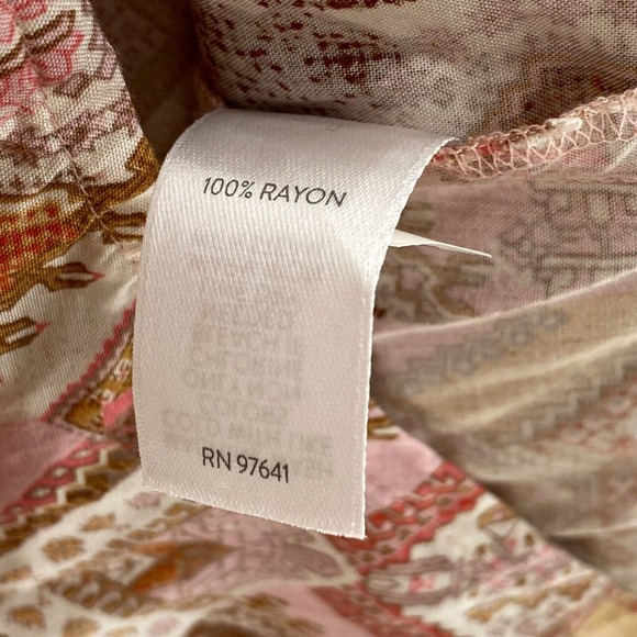 J.Jill Boho BLouse‎ Womens Size XL Rayon Casual Cottagecore Flowy Balloon Sleeve - Picture 9 of 13